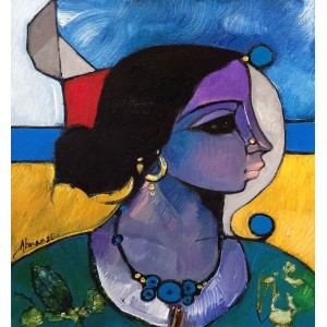 Abrar Ahmed, 12 x 14 Inch, Oil on Canvas, Figurative Painting, AC-AA-608 Abrar Ahmed, 12 x 14 Inch, Oil on Canvas, Figurative Painting, AC-AA-608